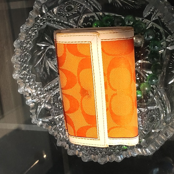 Coach Orange and White Wallet - Picture 9 of 16